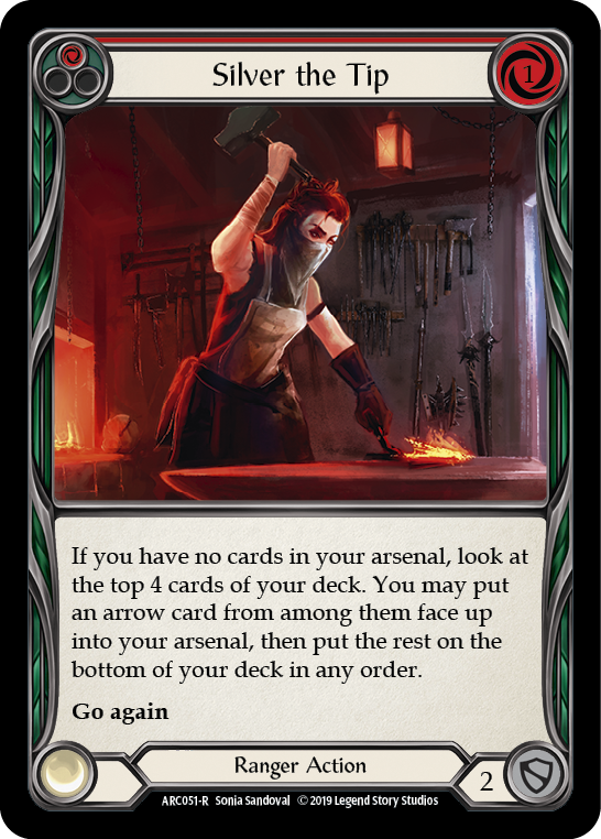 Silver the Tip (Red) [ARC051-R] (Arcane Rising)  1st Edition Rainbow Foil | Card Merchant Takapuna