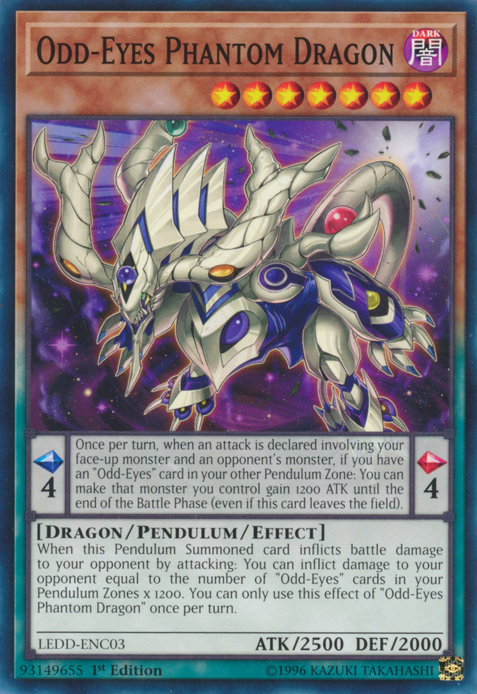 Odd-Eyes Phantom Dragon [LEDD-ENC03] Common | Card Merchant Takapuna