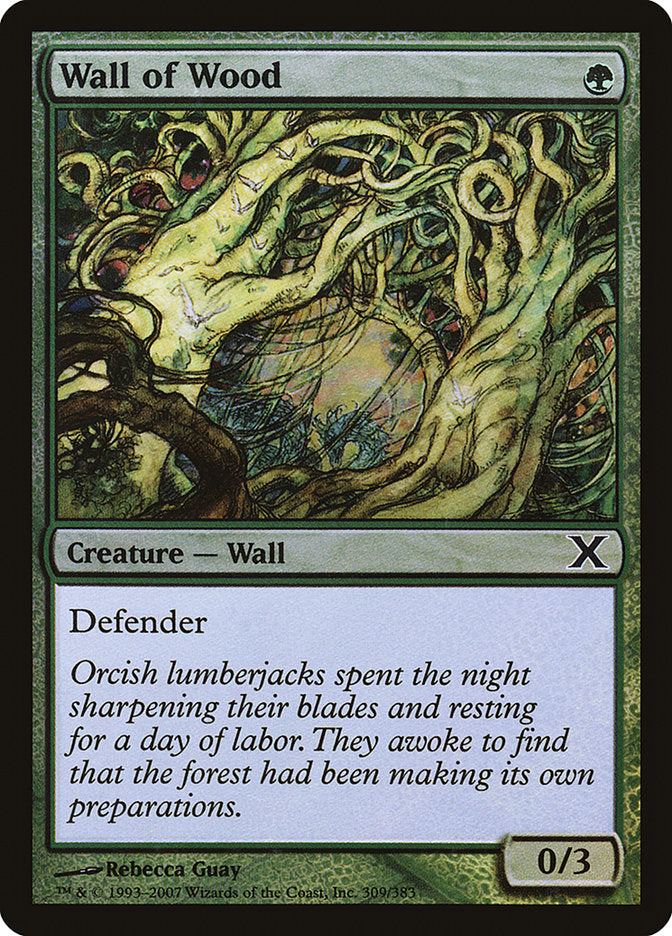 Wall of Wood (Premium Foil) [Tenth Edition] | Card Merchant Takapuna