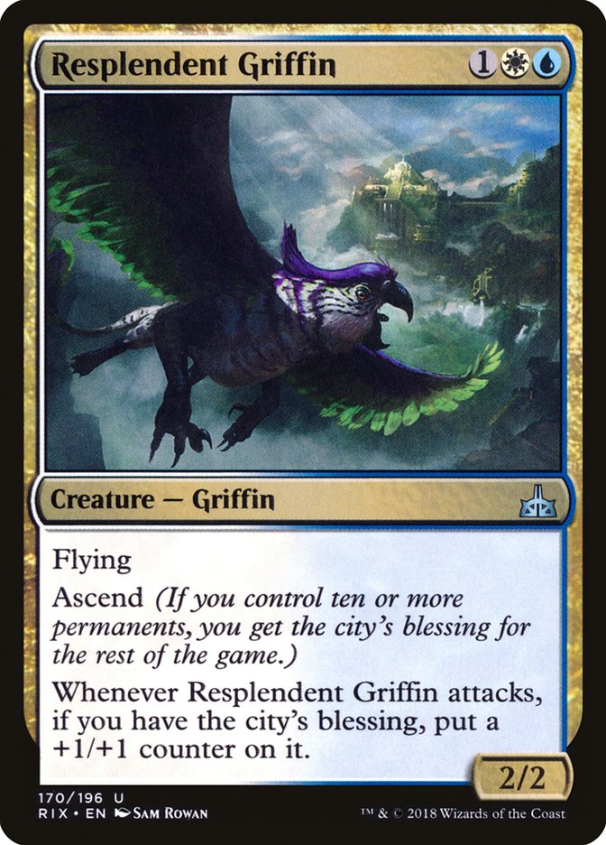 Resplendent Griffin [Rivals of Ixalan] | Card Merchant Takapuna