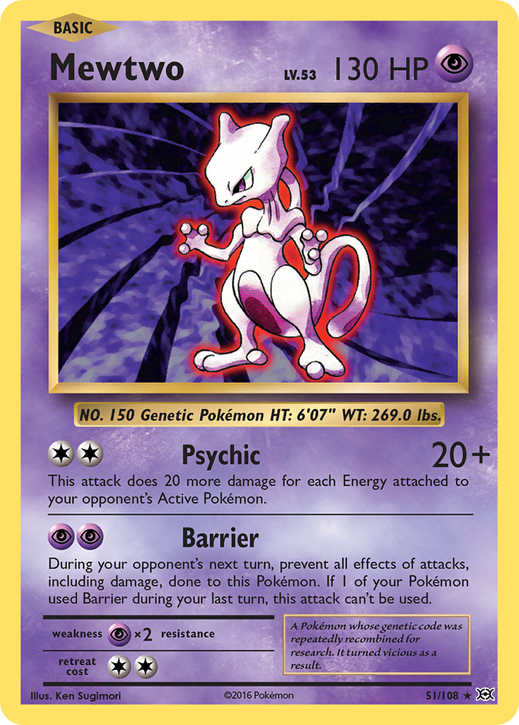 Mewtwo (51/108) [XY: Evolutions] | Card Merchant Takapuna