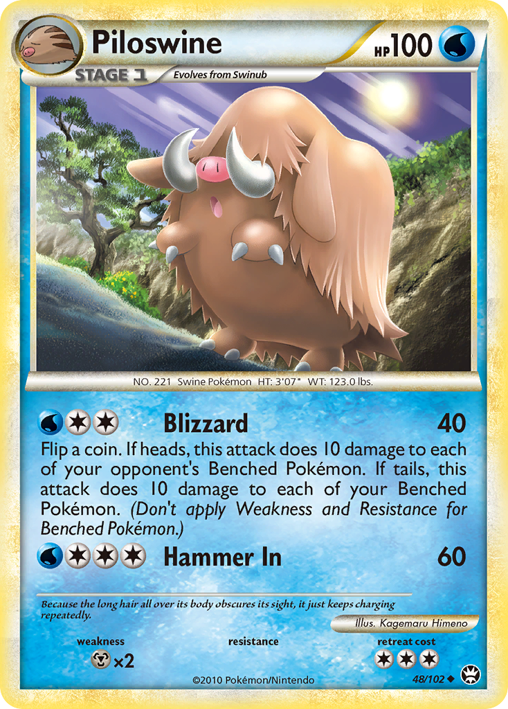 Piloswine (48/102) [HeartGold & SoulSilver: Triumphant] | Card Merchant Takapuna