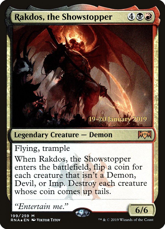 Rakdos, the Showstopper [Ravnica Allegiance Prerelease Promos] | Card Merchant Takapuna