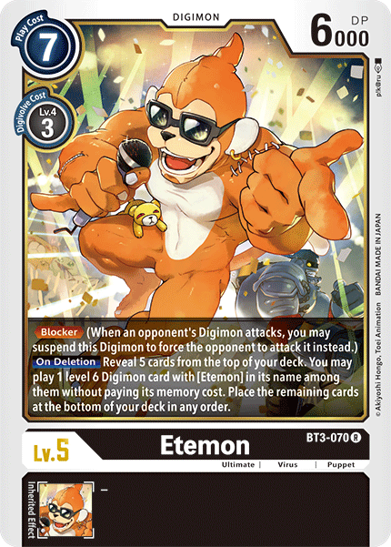 Etemon [BT3-070] [Release Special Booster Ver.1.5] | Card Merchant Takapuna