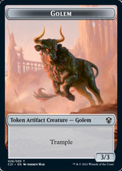 Golem (026) // Thopter Double-Sided Token [Commander 2021 Tokens] | Card Merchant Takapuna