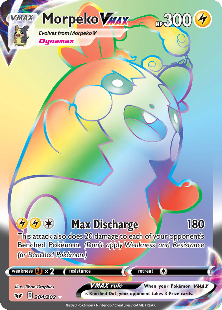 Morpeko VMAX (204/202) [Sword & Shield: Base Set] | Card Merchant Takapuna