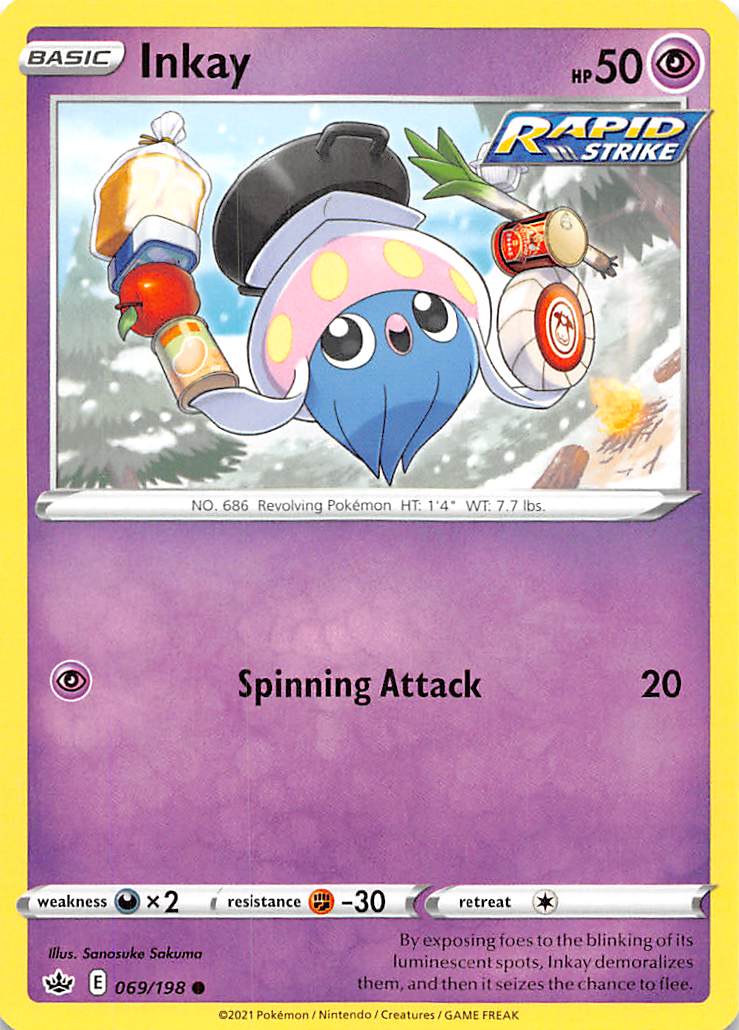 Inkay (069/198) [Sword & Shield: Chilling Reign] | Card Merchant Takapuna