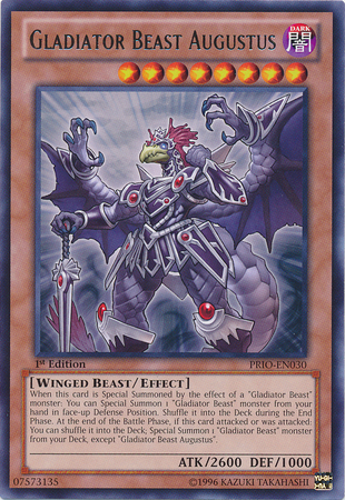 Gladiator Beast Augustus [PRIO-EN030] Rare | Card Merchant Takapuna