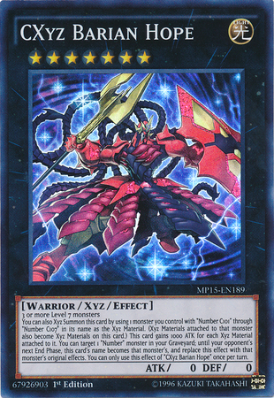 CXyz Barian Hope [MP15-EN189] Super Rare | Card Merchant Takapuna