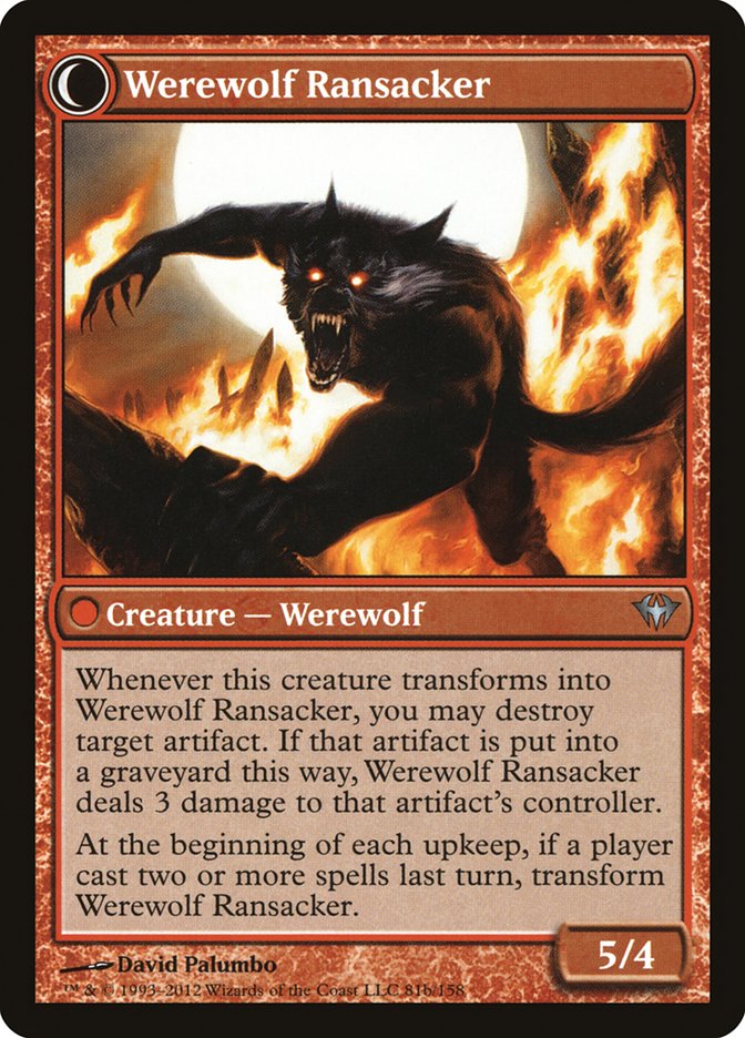 Afflicted Deserter // Werewolf Ransacker [Dark Ascension] | Card Merchant Takapuna