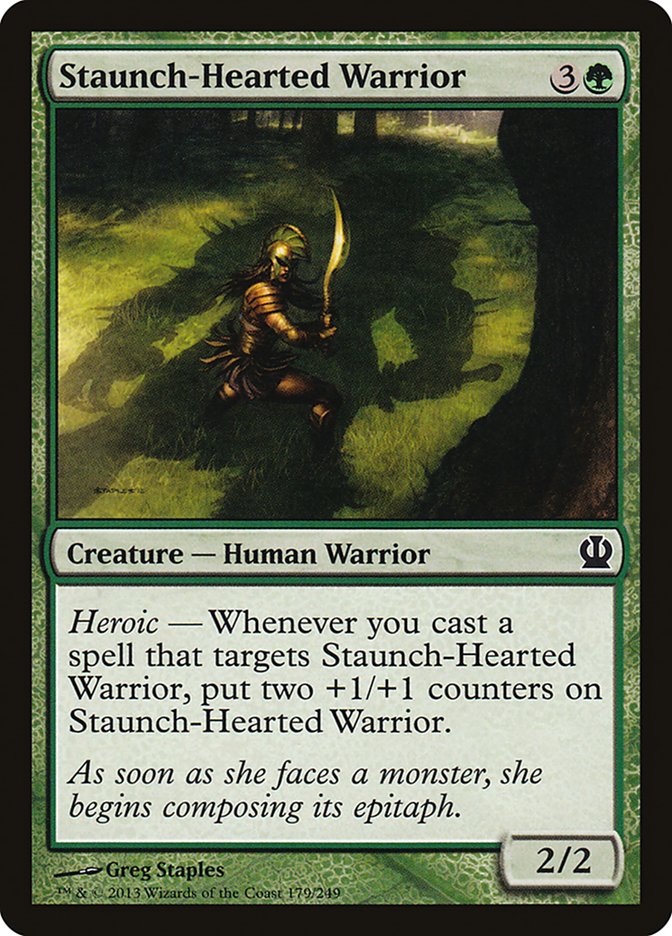 Staunch-Hearted Warrior [Theros] | Card Merchant Takapuna