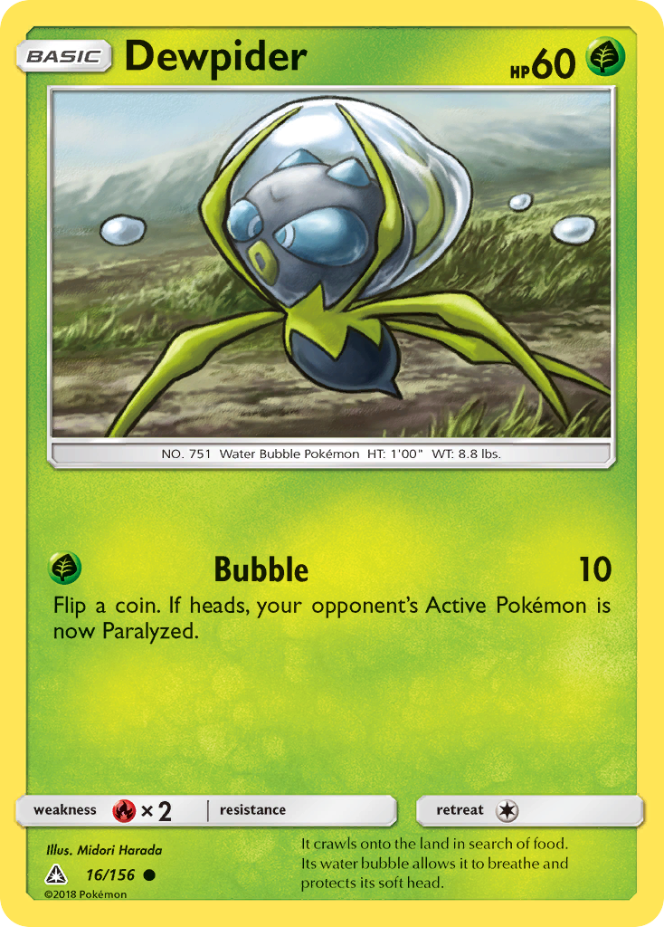 Dewpider (16/156) [Sun & Moon: Ultra Prism] | Card Merchant Takapuna