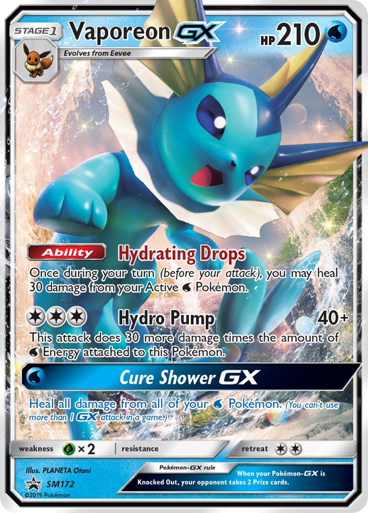 Vaporeon GX (SM172) [Sun & Moon: Black Star Promos] | Card Merchant Takapuna