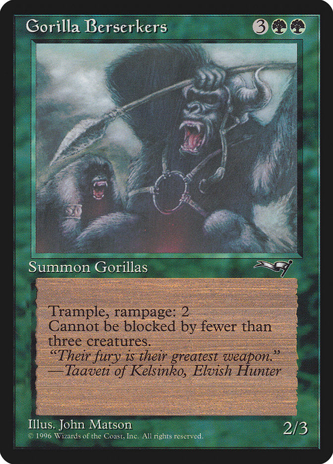 Gorilla Berserkers (Mouths Open) [Alliances] | Card Merchant Takapuna