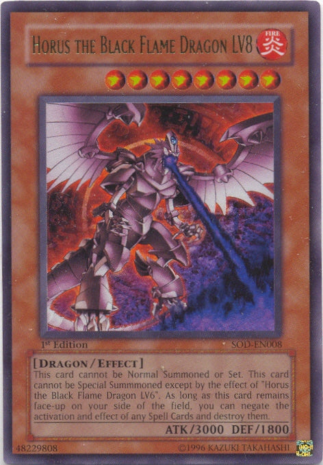 Horus the Black Flame Dragon LV8 [SOD-EN008] Ultra Rare | Card Merchant Takapuna