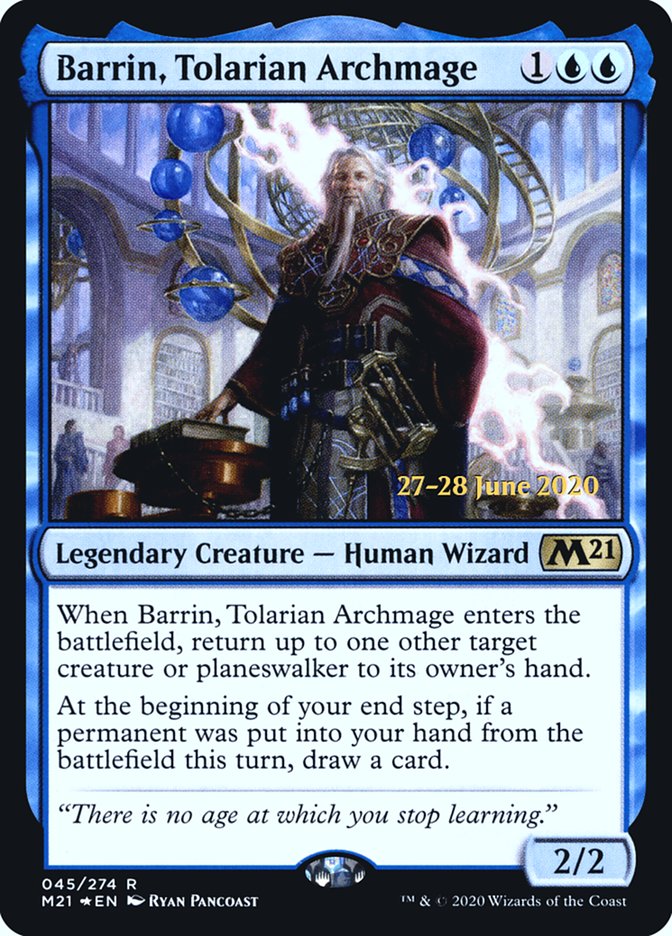 Barrin, Tolarian Archmage [Core Set 2021 Prerelease Promos] | Card Merchant Takapuna