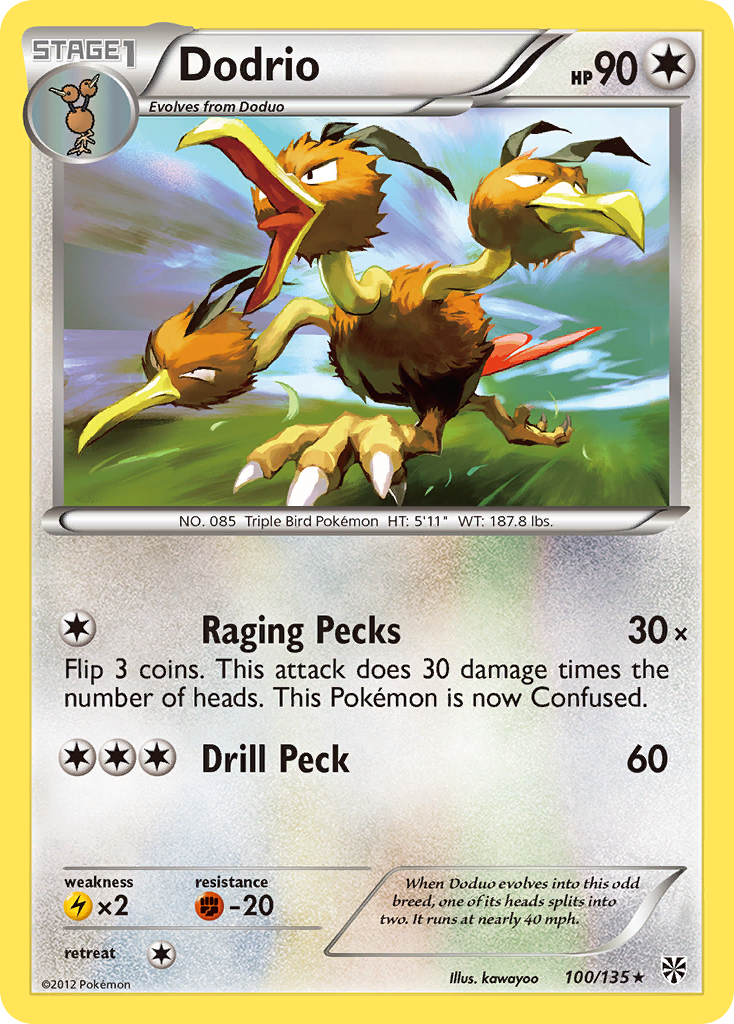 Dodrio (100/135) [Black & White: Plasma Storm] | Card Merchant Takapuna