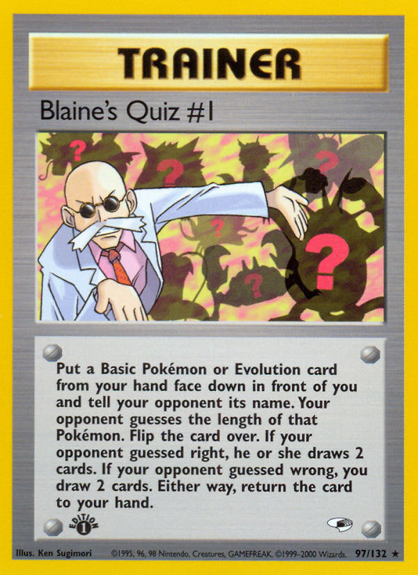 Blaine's Quiz #1 (97/132) [Gym Heroes 1st Edition] | Card Merchant Takapuna