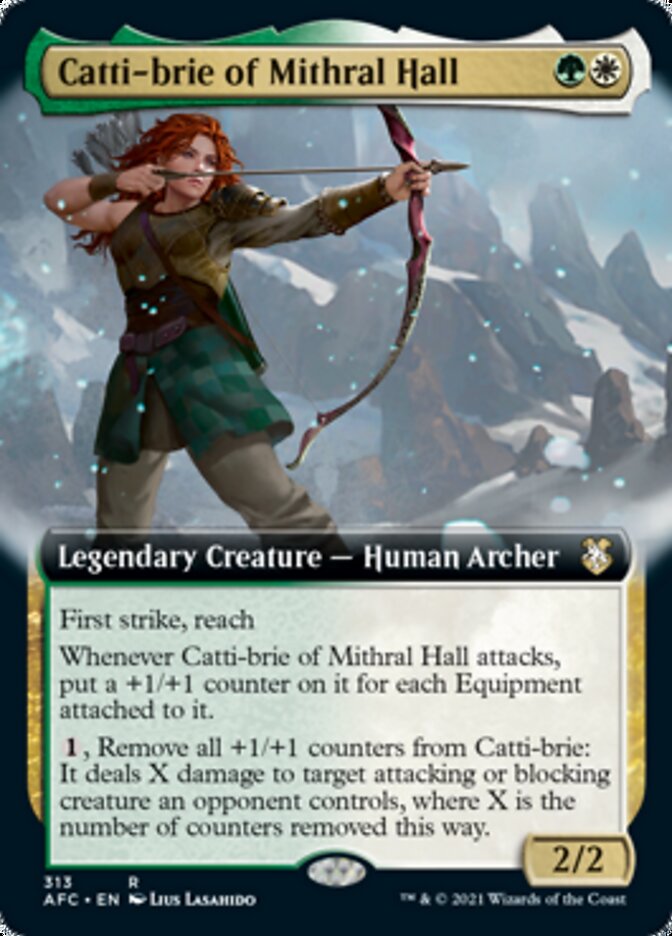 Catti-brie of Mithral Hall (Extended Art) [Dungeons & Dragons: Adventures in the Forgotten Realms Commander] | Card Merchant Takapuna