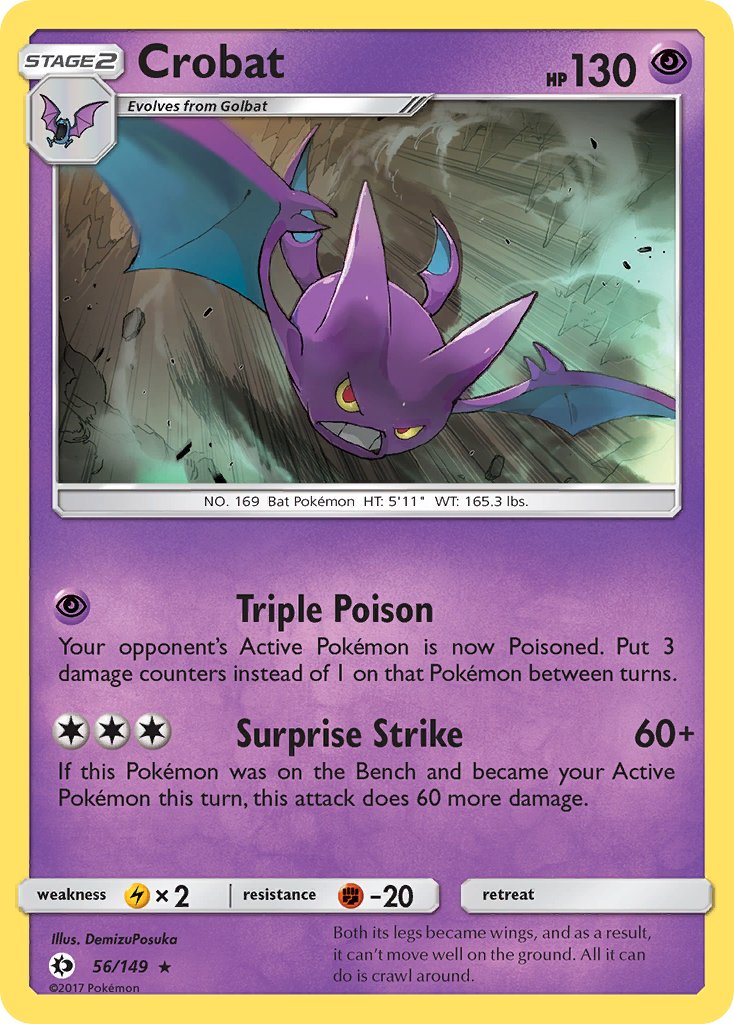 Crobat (56/149) (Prerelease Kit Exclusive) (Theme Deck Exclusive) [Sun & Moon: Base Set] | Card Merchant Takapuna