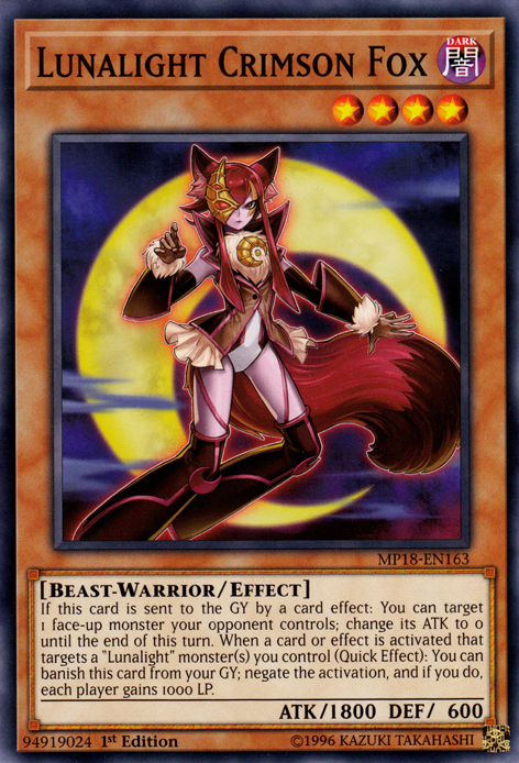 Lunalight Crimson Fox [MP18-EN163] Common | Card Merchant Takapuna