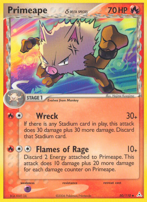 Primeape (50/110) (Delta Species) [EX: Holon Phantoms] | Card Merchant Takapuna