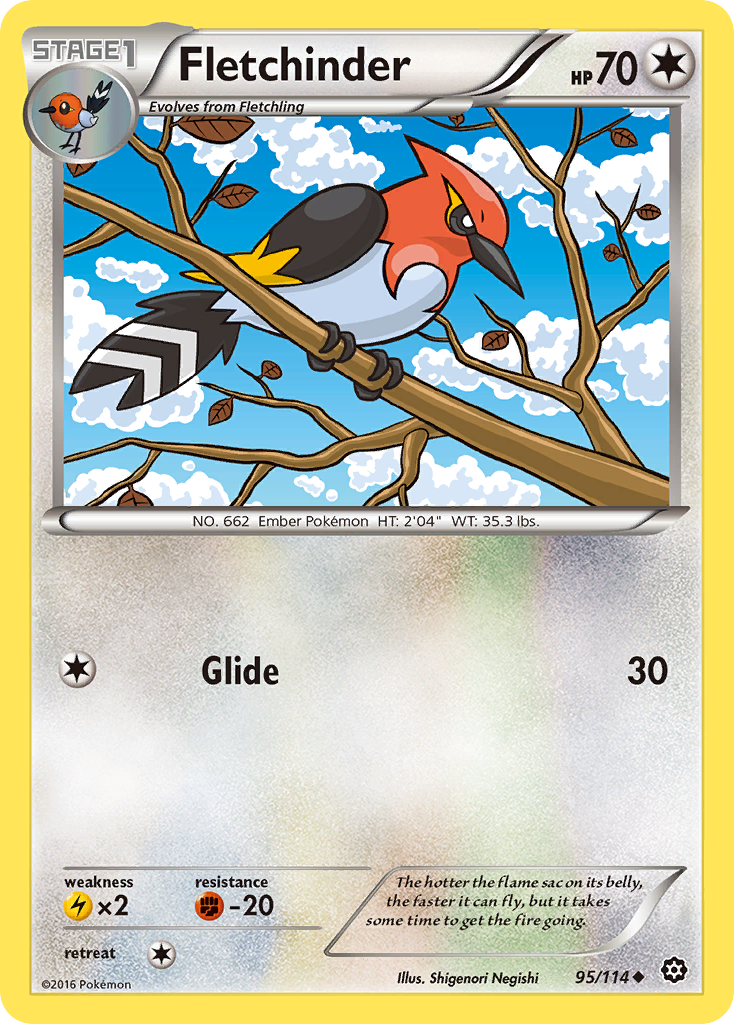 Fletchinder (95/114) [XY: Steam Siege] | Card Merchant Takapuna