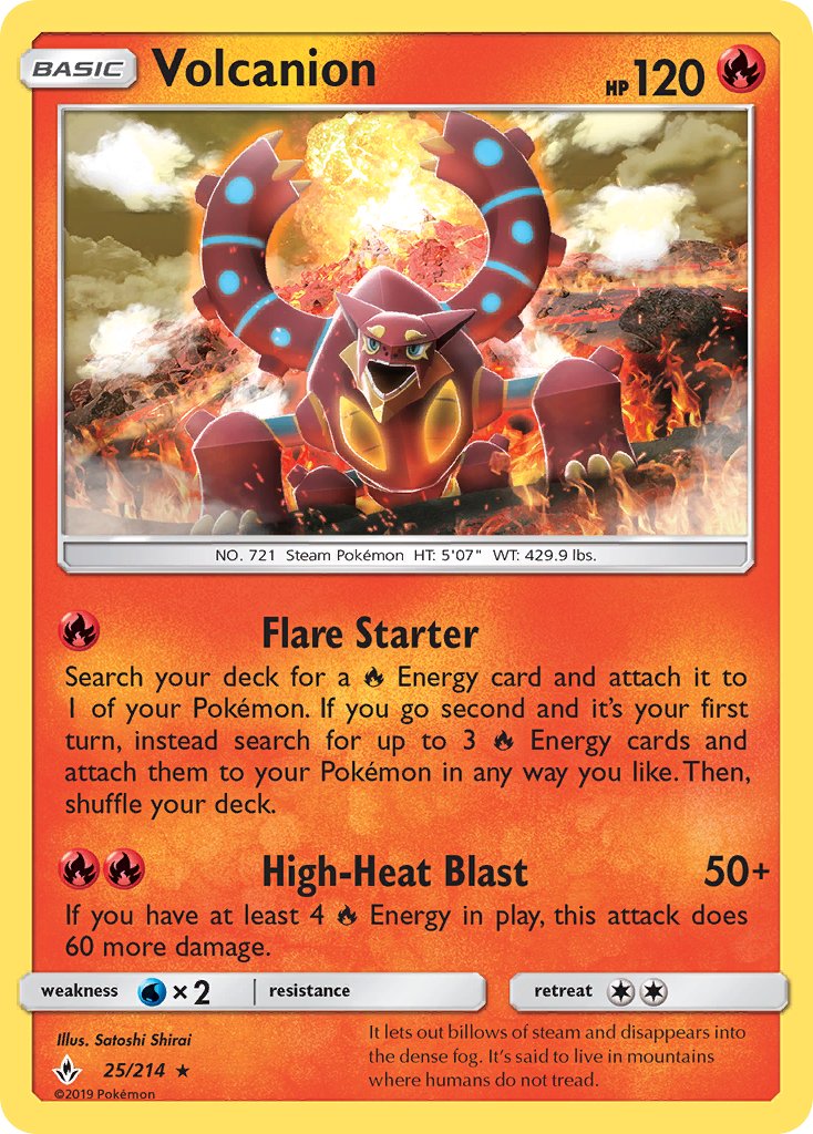 Volcanion (25/214) (Theme Deck Exclusive) [Sun & Moon: Unbroken Bonds] | Card Merchant Takapuna