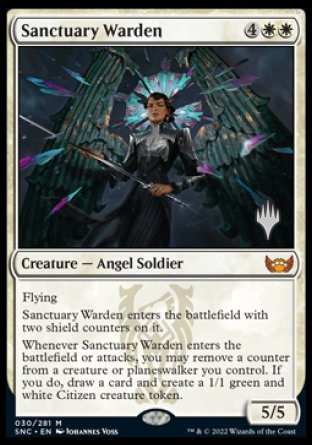 Sanctuary Warden (Promo Pack) [Streets of New Capenna Promos] | Card Merchant Takapuna