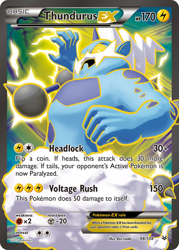 Thundurus EX (98/108) [XY: Roaring Skies] | Card Merchant Takapuna