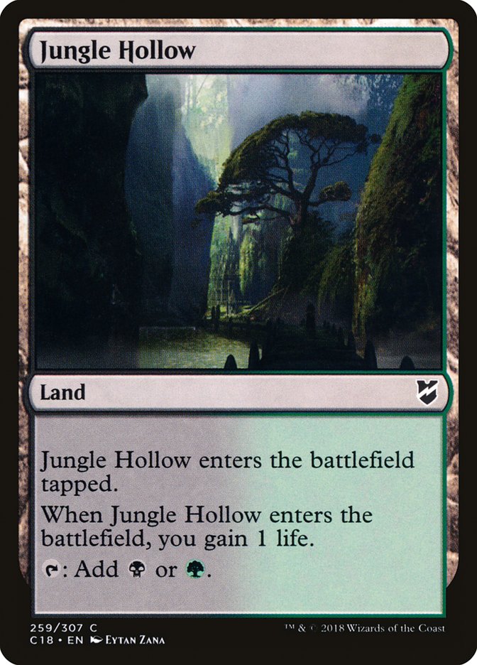 Jungle Hollow [Commander 2018] | Card Merchant Takapuna