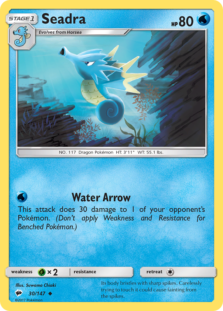 Seadra (30/147) [Sun & Moon: Burning Shadows] | Card Merchant Takapuna