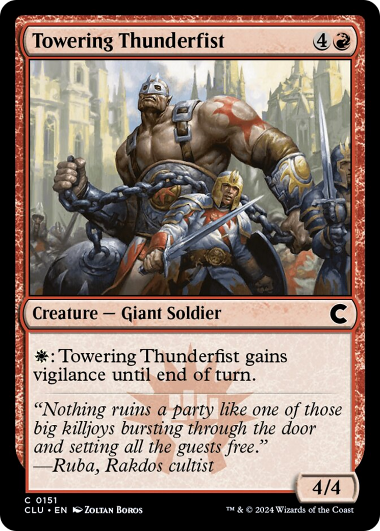 Towering Thunderfist [Ravnica: Clue Edition] | Card Merchant Takapuna