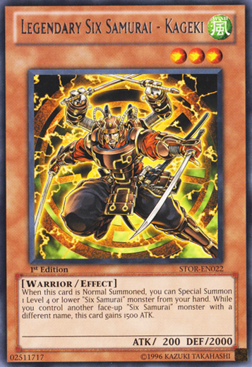 Legendary Six Samurai - Kageki [STOR-EN022] Rare | Card Merchant Takapuna