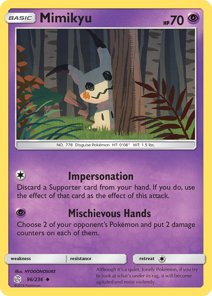 Mimikyu (96/236) [Sun & Moon: Cosmic Eclipse] | Card Merchant Takapuna