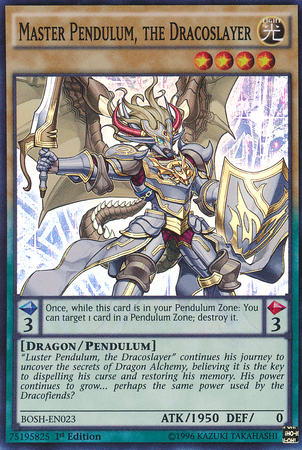 Master Pendulum, the Dracoslayer [BOSH-EN023] Super Rare | Card Merchant Takapuna