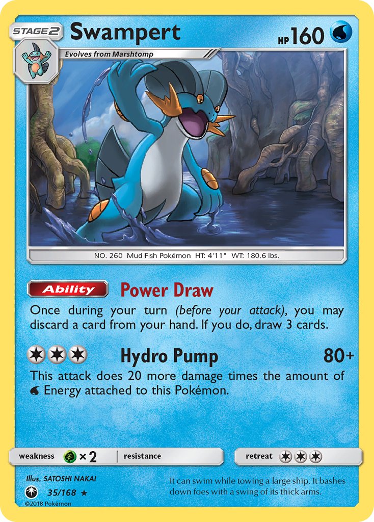 Swampert (35/168) (Theme Deck Exclusive) [Sun & Moon: Celestial Storm] | Card Merchant Takapuna