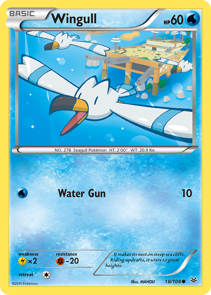 Wingull (18/108) [XY: Roaring Skies] | Card Merchant Takapuna