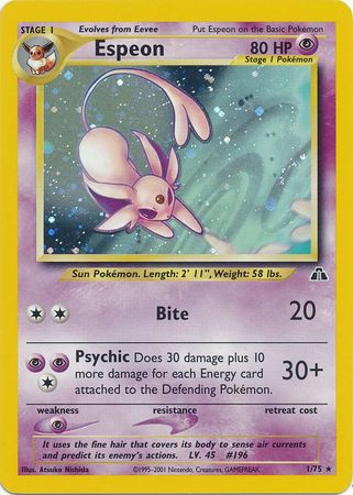 Espeon (1/75) [Neo Discovery Unlimited] | Card Merchant Takapuna