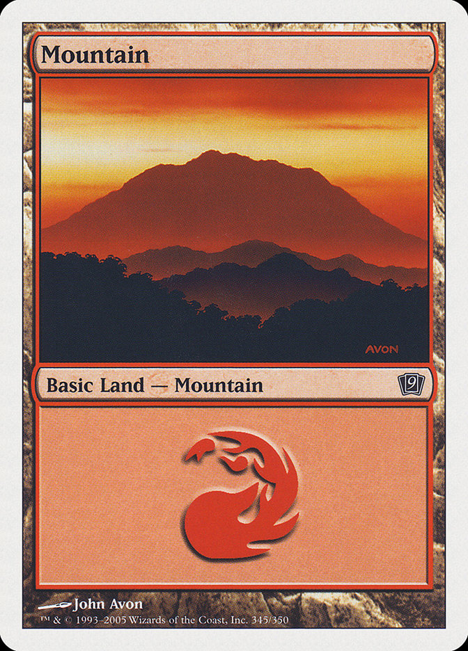 Mountain (345) [Ninth Edition] | Card Merchant Takapuna