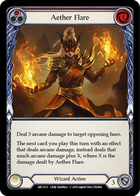 Aether Flare (Red) [ARC132-C] (Arcane Rising)  1st Edition Normal | Card Merchant Takapuna