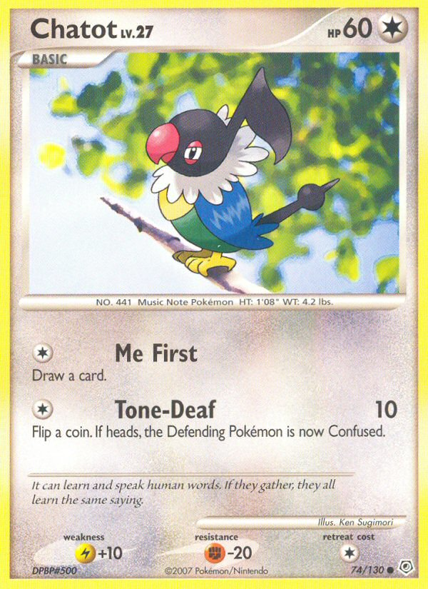 Chatot (74/130) [Diamond & Pearl: Base Set] | Card Merchant Takapuna