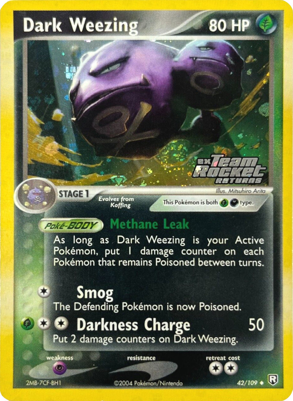 Dark Weezing (42/109) (Stamped) [EX: Team Rocket Returns] | Card Merchant Takapuna