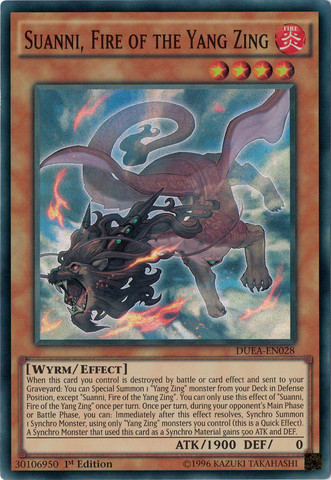 Suanni, Fire of the Yang Zing [DUEA-EN028] Super Rare | Card Merchant Takapuna