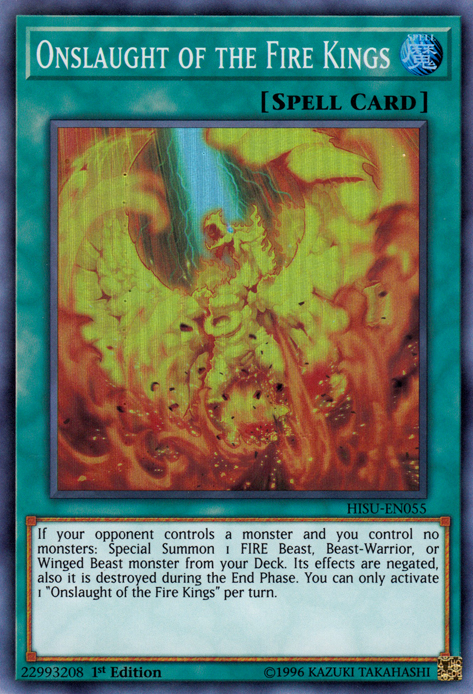 Onslaught of the Fire Kings [HISU-EN055] Super Rare | Card Merchant Takapuna