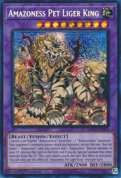 Amazoness Pet Liger King [MP23-EN224] Prismatic Secret Rare | Card Merchant Takapuna