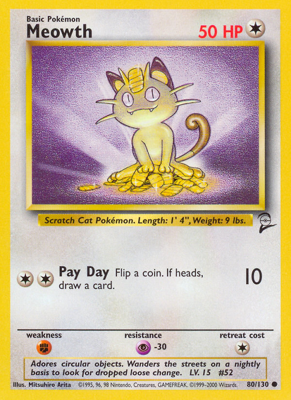 Meowth (80/130) [Base Set 2] | Card Merchant Takapuna