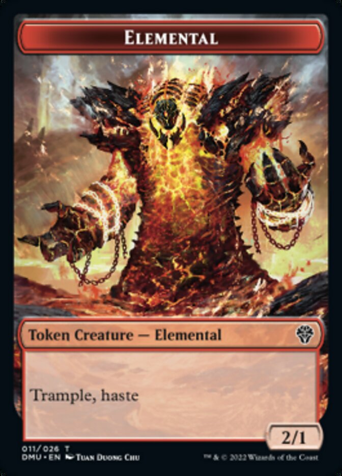 Soldier // Elemental Double-Sided Token [Dominaria United Tokens] | Card Merchant Takapuna