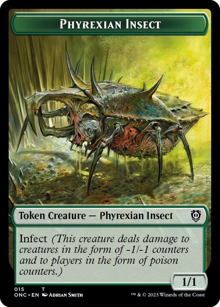 Phyrexian Wurm // Phyrexian Insect Double-Sided Token [Phyrexia: All Will Be One Commander Tokens] | Card Merchant Takapuna