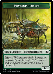 Phyrexian Mite // Phyrexian Insect Double-Sided Token [Phyrexia: All Will Be One Commander Tokens] | Card Merchant Takapuna